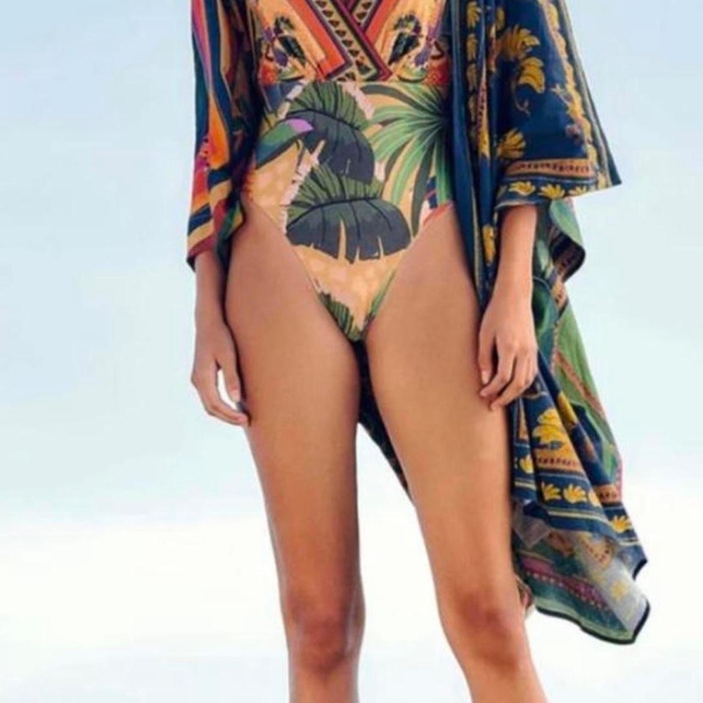 Farm Rio toucans one piece swim suit
